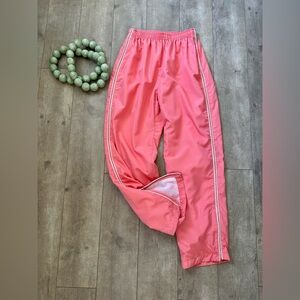 Vintage 90s Women’s Pink Swishy Track Pants Size Small Studio Works Ankle Zip